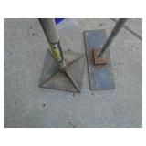 Qty of 2 tampers. 1 10x10 and 1 homemade. As shown.