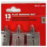 New Milwaukee 13 Piece Flat Boring Set 1/4"- 1" 1/4" Quick Change Hex Shank 48-27-1520
