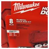New Milwaukee 49-22-4019  8 Piece Bi-Metal Hole Saw Kit 1 1/2", 2", 2 1/8", 2 1/4"