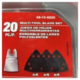 New Milwaukee 20 Piece Multi-Tool Blade Set Universal Fit Wood Hardwood Multi Material And Specialty In Hard Case