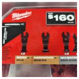 New Milwaukee 20 Piece Multi-Tool Blade Set Universal Fit Wood Hardwood Multi Material And Specialty In Hard Case