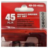 New Milwaukee 45 Piece Impact Driver Bit Set 48-32-4023 Shockwave Impact Duty Wear Guard Tip