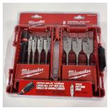 New Milwaukee 8 Piece Universal Quik-Lok Flat Boring Set 49-22-0175