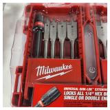 New Milwaukee 8 Piece Universal Quik-Lok Flat Boring Set 49-22-0175