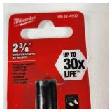 Lot Of Three New Milwaukee Items 2 3/8" Bit Holder 48-32-4502, 4 Piece Screw Extractor Set And 1" 10 Piece Impact Bit Set