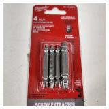 Lot Of Three New Milwaukee Items 2 3/8" Bit Holder 48-32-4502, 4 Piece Screw Extractor Set And 1" 10 Piece Impact Bit Set