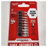 Lot Of Three New Milwaukee Items 2 3/8" Bit Holder 48-32-4502, 4 Piece Screw Extractor Set And 1" 10 Piece Impact Bit Set