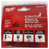 New Milwaukee 6" Saw Chain 49-16-2732 For Use With 2527-20