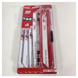 New Milwaukee Sawzall Blade Set 10 Piece With Case 49-22-1110