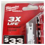 New Milwaukee Sawzall Blade Set 10 Piece With Case 49-22-1110
