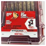 Open Box Milwaukee 15 Piece Red Helix Titanium Drill Bit Set 48-89-4670 One Bit Is Chipped Great Condition