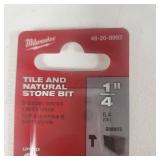 Lot Of Five New Milwaukee Tile And Natural Stone Bit 1/4" 48-20-8992