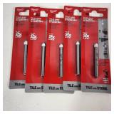 Lot Of Five New Milwaukee Tile And Natural Stone Bit 1/4" 48-20-8992
