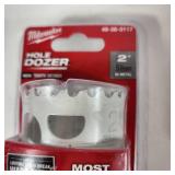 Lot Of Four New Milwaukee Hole Dozers 2", 1-1/2", 1-7/8" And 1-1/8"