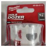 Lot Of Four New Milwaukee Hole Dozers 2", 1-1/2", 1-7/8" And 1-1/8"