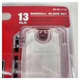 Milwaukee 13 Piece Sawzall Blade Set With Plastic Case 49-22-1113 New/Open Box Complete