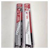 Lot Of Two New Milwaukee Sawzall Blades Carbide Teeth 1 Pack 48-00-5202 And 5 Pack 48-00-5713