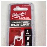 Lot Of Two New Milwaukee Sawzall Blades Carbide Teeth 1 Pack 48-00-5202 And 5 Pack 48-00-5713