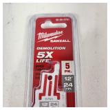 Lot Of Two New Milwaukee Sawzall/Hackzall Blades 5 Pack 49-00-5460 And 5 Pack 48-00-5791