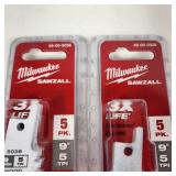Lot Of Two New 5 Packs Milwaukee Sawzall Blades For Nail Embedded Wood 48-00-5036