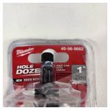 Two Milwaukee Tools Large Arbor 1-1/4" 49-56-7135 And Hole Dozer With Arbor Open Package 1" 49-56-9662