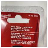 Lot Of Two New Milwaukee Items M12 Fuel Insider Extended Reach Boot 49-16-3050 And M12 Ext 49-016-2569