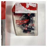 Lot Of Two Open Box Milwaukee Tools Press And Flip Fastback Compact Folding Utility Knife And Shockwave Insert Bits