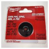 Lot Of Three Milwaukee Items 6" Drill Bit 48-32-4511 Open Package, 2-3/8" Impact Magnetic Bit Holder New And New Replacement Cutter Wheel 48-22-4206