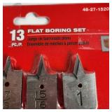 Milwaukee Flat Boring Set 13 Piece 1/4"-1" 48-27-1520 Open Package