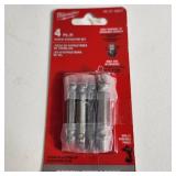Miscellaneous Milwaukee Items Open Packages Hammer Drill Bit 1/4", 4 Piece Screw Extractor, Utility Blades And 6in1 Utility Knife