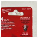 Miscellaneous Milwaukee Items Open Packages Hammer Drill Bit 1/4", 4 Piece Screw Extractor, Utility Blades And 6in1 Utility Knife