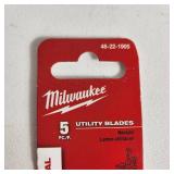 Miscellaneous Milwaukee Items Open Packages Hammer Drill Bit 1/4", 4 Piece Screw Extractor, Utility Blades And 6in1 Utility Knife