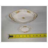 Nippon Hand Painted Serving Dish & Salt Dips