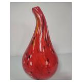 Murano Inspired Tall Glass Art Vase