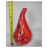 Murano Inspired Tall Glass Art Vase