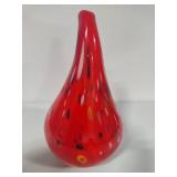 Murano Inspired Tall Glass Art Vase