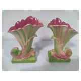 Hollywood Ceramics Cornucopia Vases