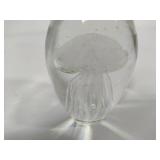 Blown Glass Jellyfish Paperweight