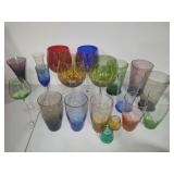 Lot of Colored Glassware