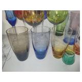 Lot of Colored Glassware