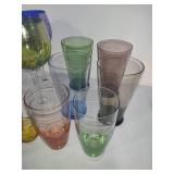 Lot of Colored Glassware