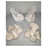 Alabaster & Porcelain Dove Sets