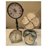 Alarm Clocks, Vintage Fan +