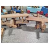 Wood Circus Train Set & Airplanes