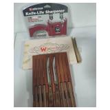 Steak Knives & Sharpener