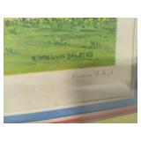 E. Melvin Bolstad Framed Train Art