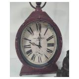 Vintage Looking Clock & Tall Candle Holders
