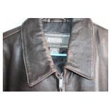Kenneth Cole Reaction Brown Leather Jacket Size XL/1XG
