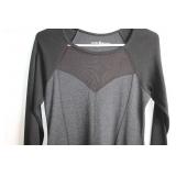 Laura Hlavac Gray and Black Long Sleeve Dress Size XS