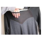 Laura Hlavac Gray and Black Long Sleeve Dress Size XS